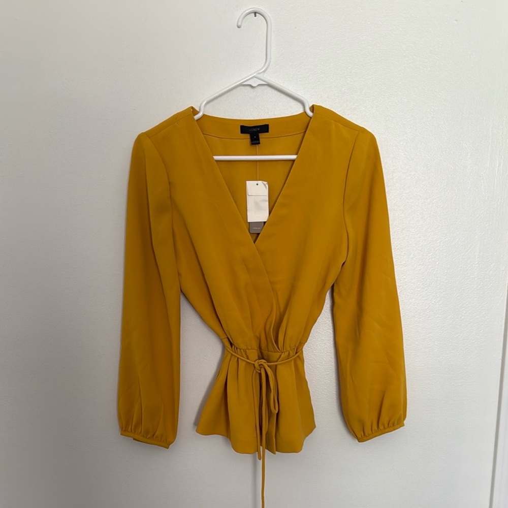 Yellow Wrap Blouse